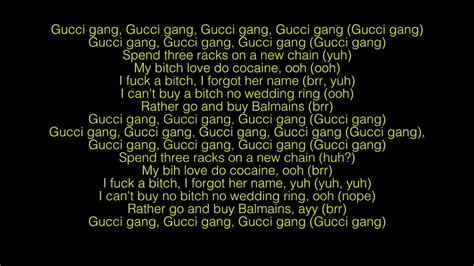 gucci gang lyrics|gucci gang lyrics meaning.